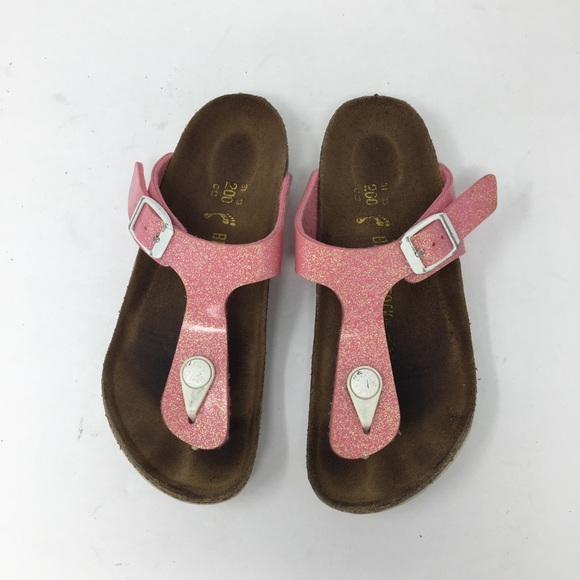 Birkenstock Pink Galaxy Gizeh Thong Girls Glitter - Picture 5 of 10